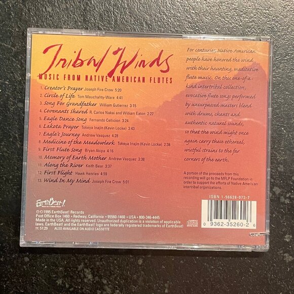 "Tribal Winds," 1995 EarthBeat! Records CD - Picture 7 of 10
